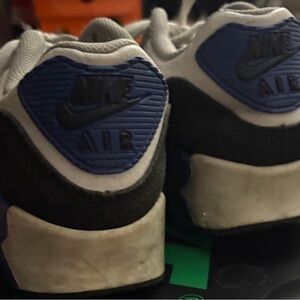 Nike Kids Sneakers - Blue, Black, and White